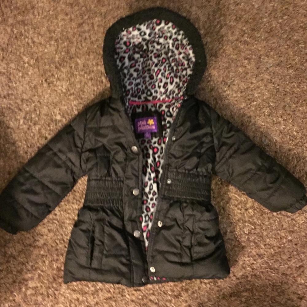 PINK PLATINUM girls black winter coat